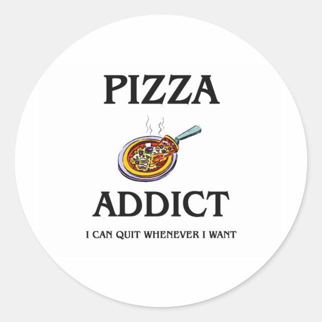 Adesivo Viciado em pizza (Frente)