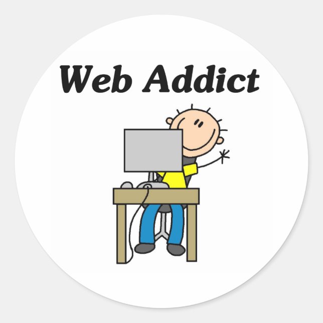 Adesivo Viciado em Web (Frente)