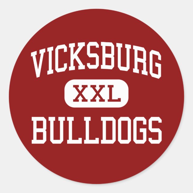 Adesivo Vicksburg - Bulldog - High - Vicksburg Michigan (Frente)