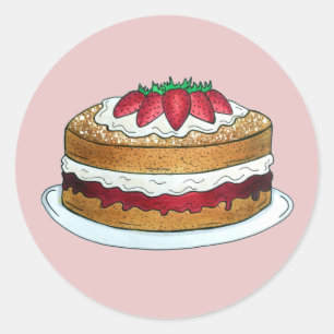 Adesivo Victoria Sandwich Sponge Cake UK Indústria Britâni