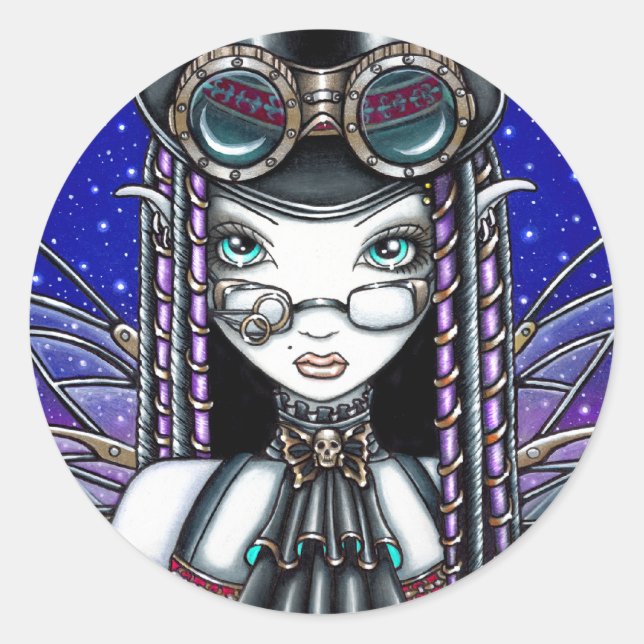 Adesivo "Victoria" Steam Punk Faerie Art Stickers (Frente)