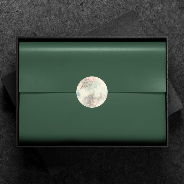 Adesivo Victorian Steampunk | Grunge de Aquarela Pastel (Criador carregado)