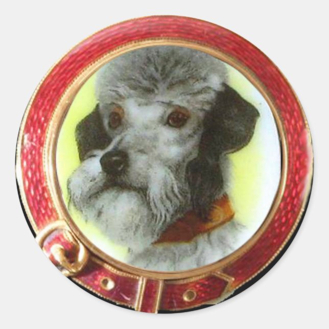 Adesivo VICTORIANA MINIATURE DOG PORTRAITS Airedale Terrie (Frente)