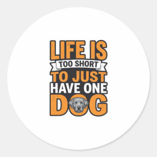 Adesivo Vida de Amante de Cachorro é Muito Curta Camisa Vi