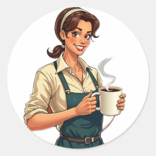 Adesivo Vida de Barista Amante do Café Cultura do Café da