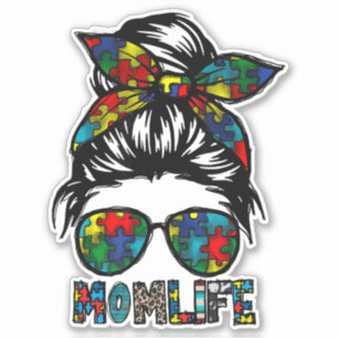 Adesivo Vida de Mãe de Autista, Presente do Dia de Conscie