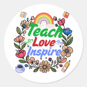 Adesivo Vida de Professora - Ensinar Amor Inspirador