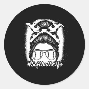 Adesivo Vida de Softball Coque Desarrumado Luvas de Tacos