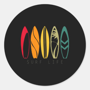 Adesivo Vida de Surf Surfismo Vintage Retro Prancha de Sur