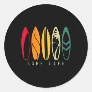 Adesivo Vida de Surf Surfismo Vintage Retro Prancha de Sur
