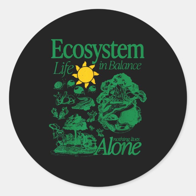 Adesivo Vida do ecossistema em equilíbrio design da nature (Frente)