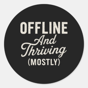 Adesivo Vida Offline Engraçada Saúde Mental 