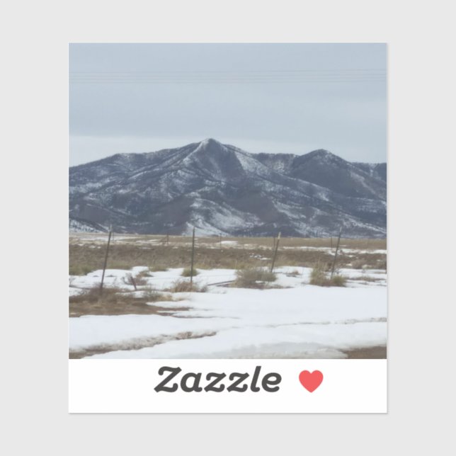 Adesivo Vida perto das montanhas (Folha)