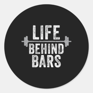 Adesivo Vida por trás dos Bares Levantando o Peso do Gym W