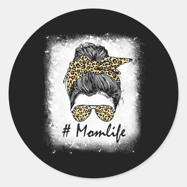 Adesivo Vida Sangrada Mãe Vida Leopardo Mensagem Mulheres (Frente)