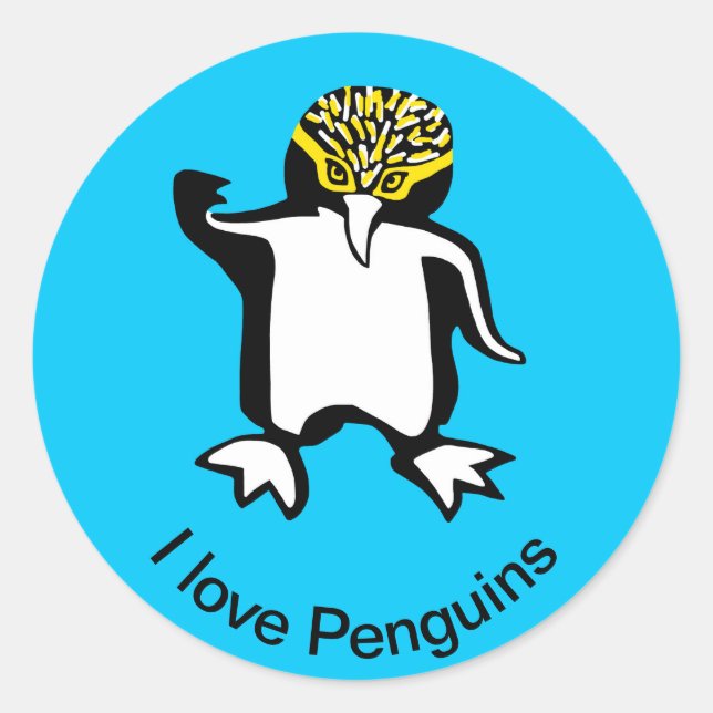 Adesivo Vida Selvagem - Bonita eu adoro PINGUINS - Naturez (Frente)