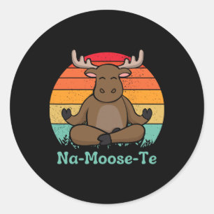 Adesivo Vida Selvagem Caprichosa Na-moose-te Ioga de Alce 