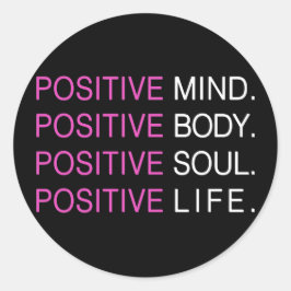 Adesivo Vida Sólida do Corpo da Mente Positiva