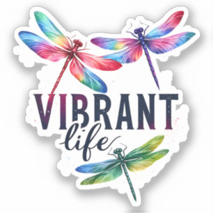 Adesivo Vida Vibrante - Dragonista Artístico