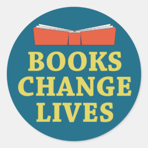 Adesivo Vidas da mudança dos livros