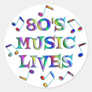Adesivo vidas da música 80s