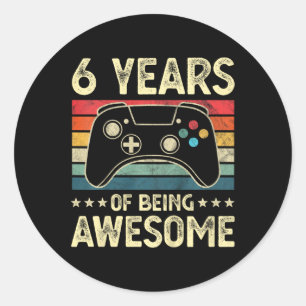 Adesivo Vídeo 6 de Aniversário de 6 Anos