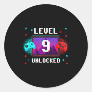 Adesivo Vídeo de aniversário de 9 anos desbloqueado nível
