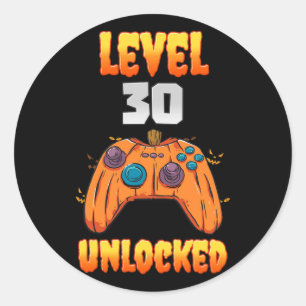 Adesivo Vídeo desbloqueado do nível 30 do aniversário de 3