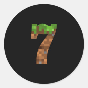 Adesivo Vídeo do 7º aniversário de 7 anos do Pixel Seven 7
