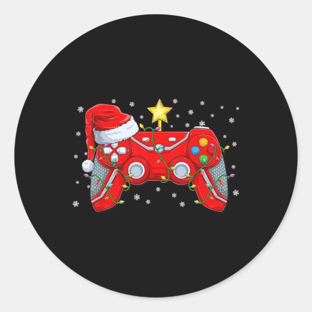 Adesivo Video Game Controller Natal Hat Gamer Bo (Frente)