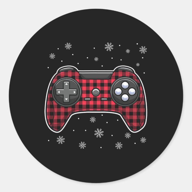 Adesivo Video Game Controller Red Xadrez Gamer Boys (Frente)