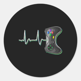 Adesivo Video Gamer Heartbeat Video Game Controller Gift K