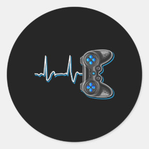 Adesivo Video Gamer Heartbeat Video Game Controller Gift K