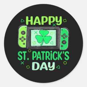 Adesivo Video Gamer Trevo Feliz Dia de São Patrício