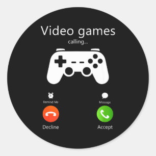 Adesivo Video Games Estão Chamando Piadas Jogos Retro Game