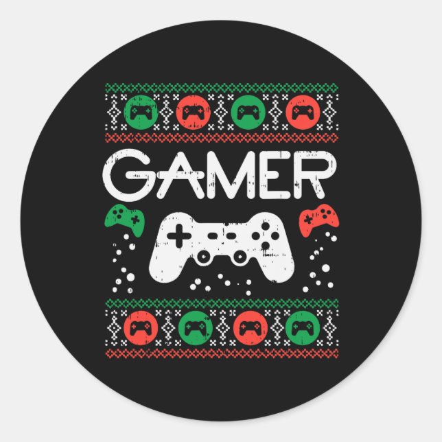 Adesivo Vídeo Retro Jogo de Natal Feio (Frente)