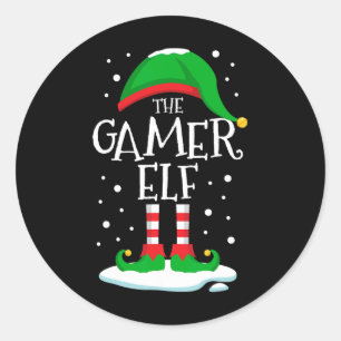 Adesivo Vídeo Xmas de Combinação da Família de Natal Gamer