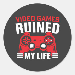 Adesivo Videos games Arruinaram Minha Vida, A Vida Dos Jog