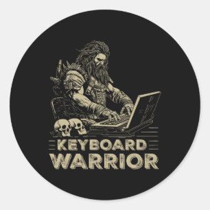 Adesivo Videos games de citação do Guerreiro de Teclado On