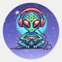 Videos games de reprodução da Alienígena Pixel Art