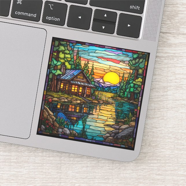 Adesivo Vidro Aparentado Cabina, Lago, Decal Sunset (Detalhe)
