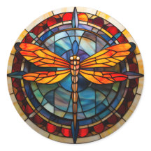 vidro colado com libélula