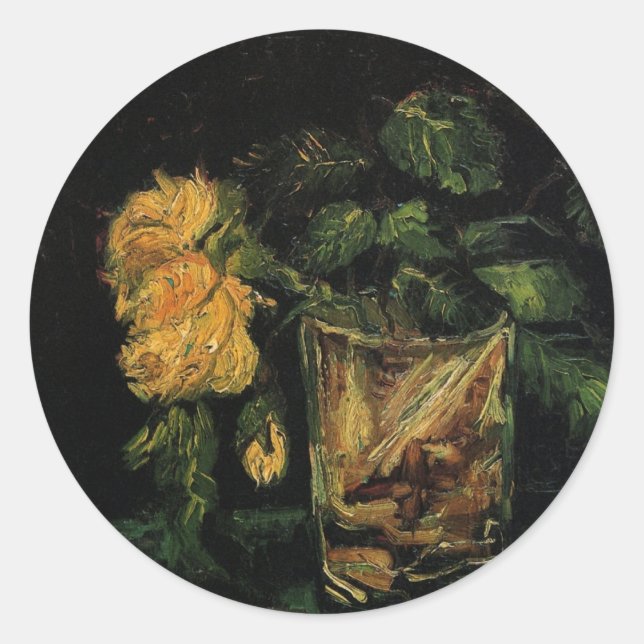 Adesivo Vidro com Rosas por Vincent van Gogh (Frente)