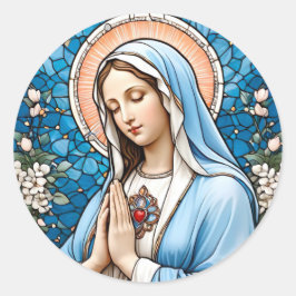 Adesivo Vidro da Virgem Maria Católica Cristã