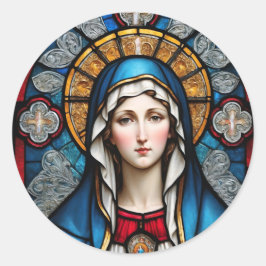 Adesivo Vidro da Virgem Maria Católica Cristã