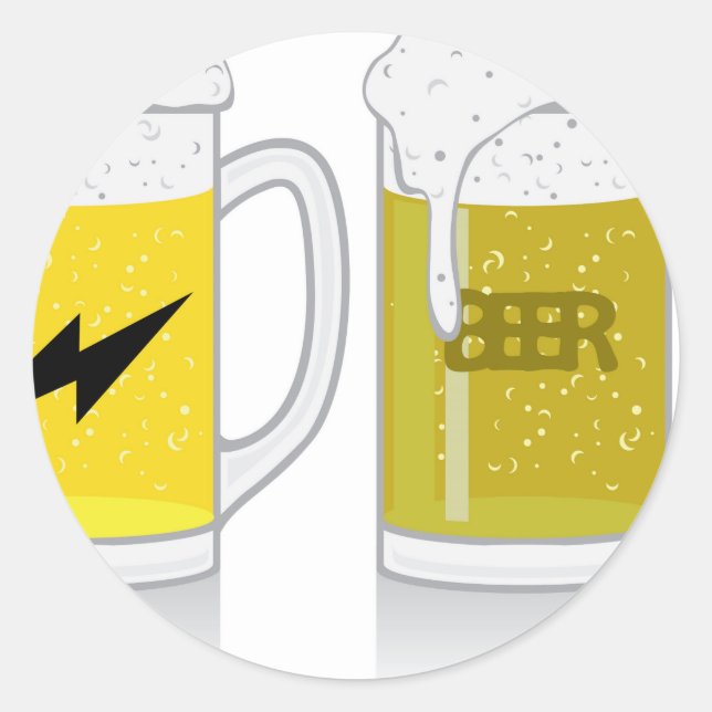 Adesivo Vidro de cerveja leve (Frente)