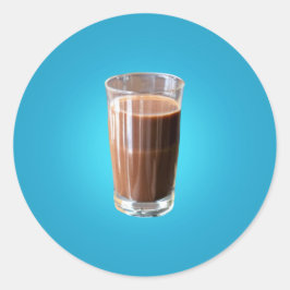 Adesivo Vidro de chocolate Leite, Vinheta redonda clássica