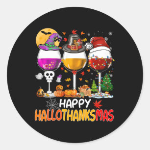 Adesivo Vidro de Vinho das Bruxas Feliz Queda de Hallothan