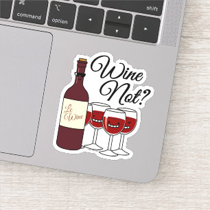 Adesivo Vidro de vinho, não de uvas, pinot de rosa vermelh