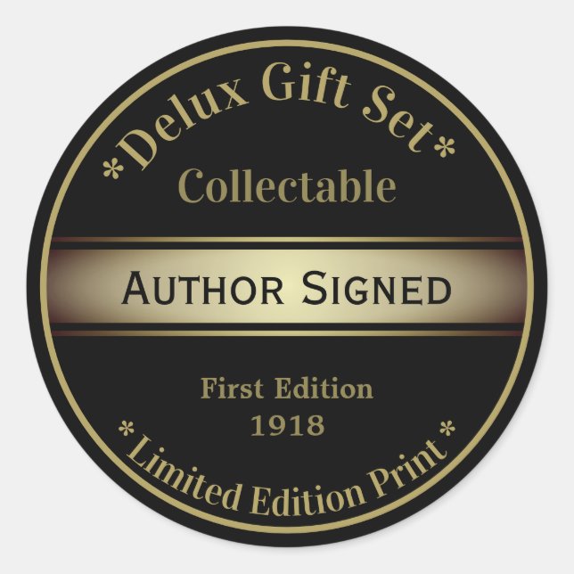 Adesivo Vidro Dourado preto assinado (Frente)